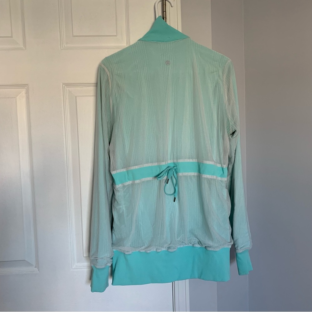 Lululemon Raja Reversible Jacket Teal Mesh Size 8 - Picture 8 of 8